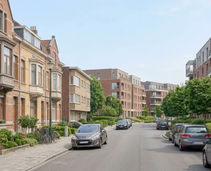 Maisons et immeubles résidentiels à Evere