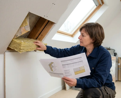 Factures et fiches techniques d'isolation remises au certificateur PEB